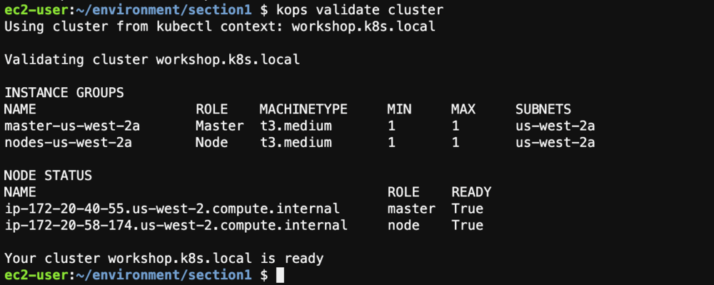 validate cluster